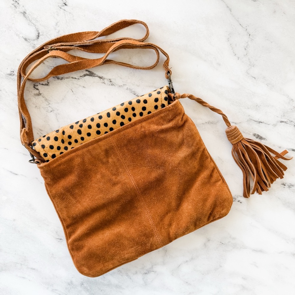 Crosstree Lane Womens Leather & Calf Hair Cheetah Print Purse - Picture 8 of 8